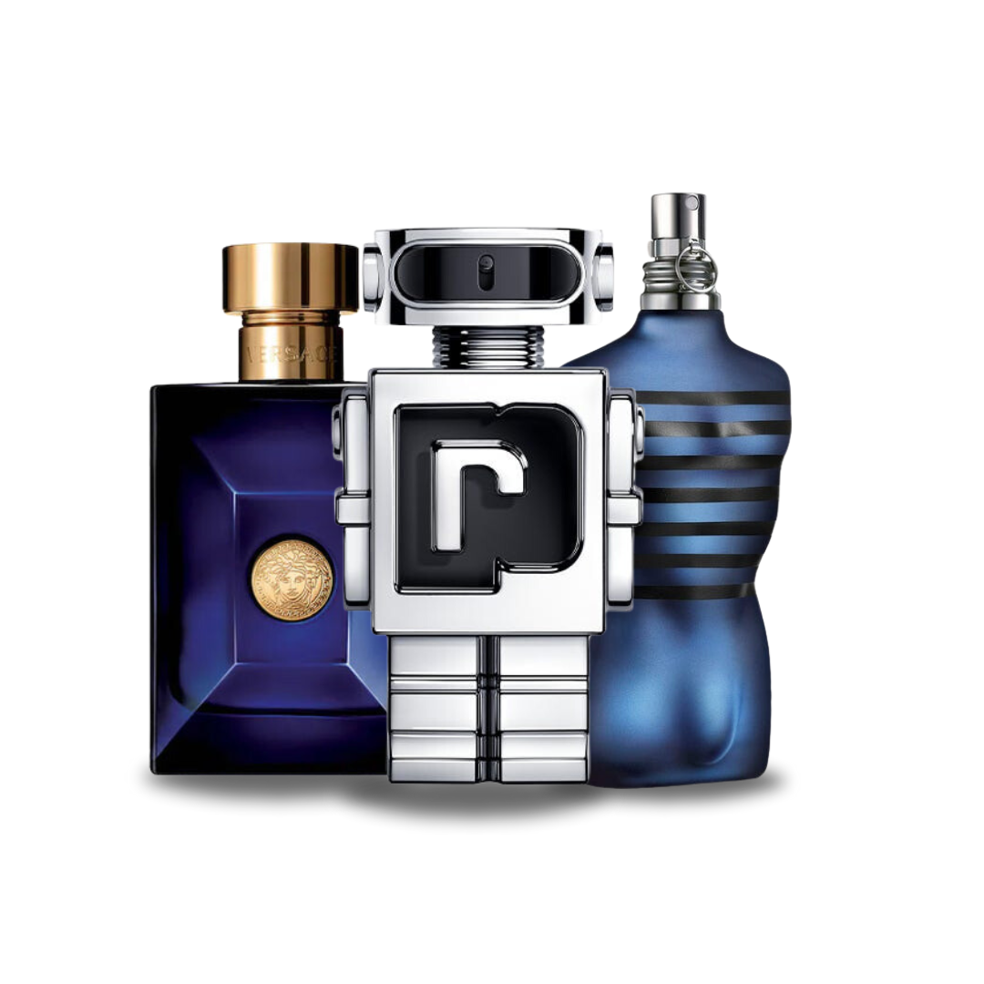 Combo 3 Parfums - Dylan Blue Versace, Phantom Paco Rabanne et Ultra Male Jean Paul Gaultier