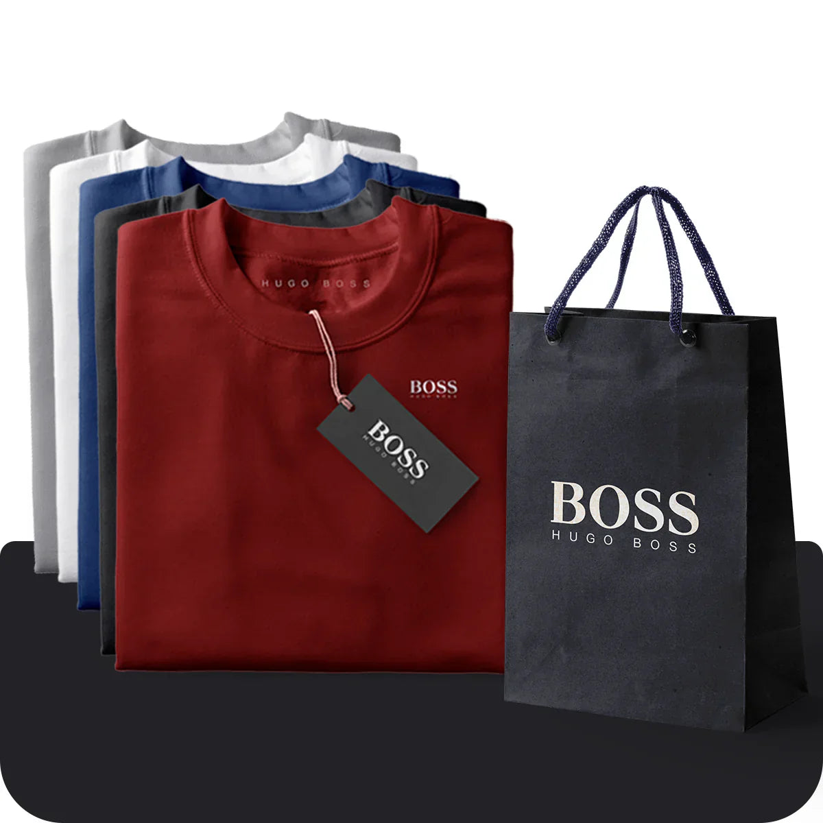 [ACHETEZ 3 OBTENEZ 5] Kit de 5 T-shirts Boss Essential