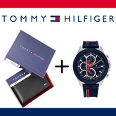 Ensemble Exclusif Tommy Hilfiger : Montre et Portefeuille Élégants